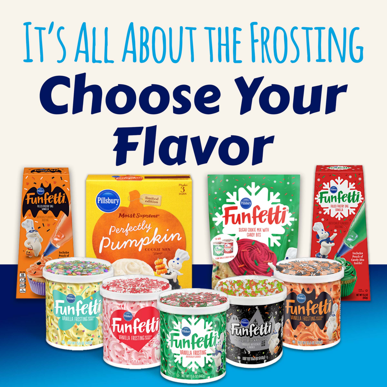 slide 6 of 8, Pillsbury Funfetti Green Vanilla Frosting 15.6 oz, 15.6 oz