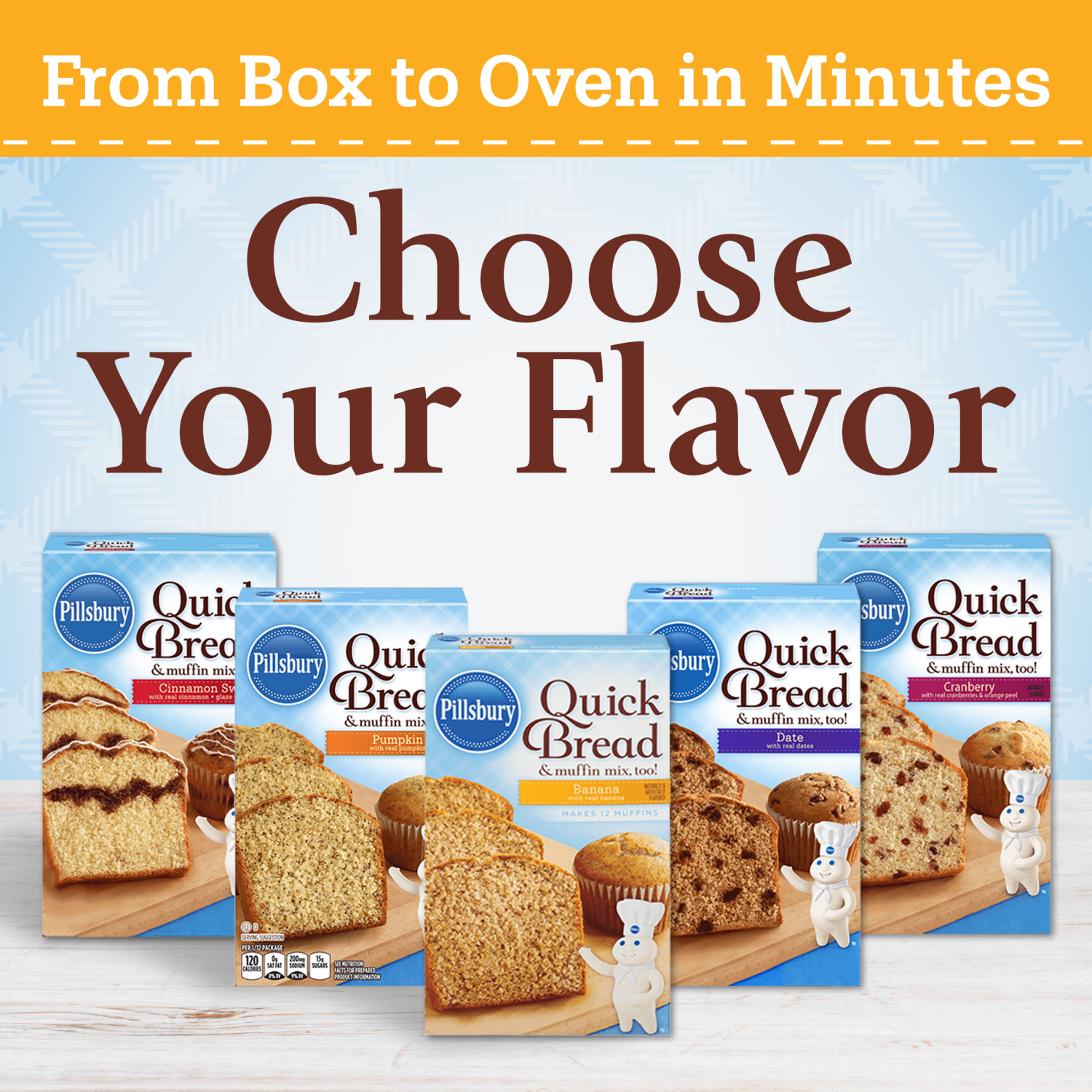 slide 6 of 8, Pillsbury Pumpkin Quick Bread & Muffin Mix 14 oz, 14 oz