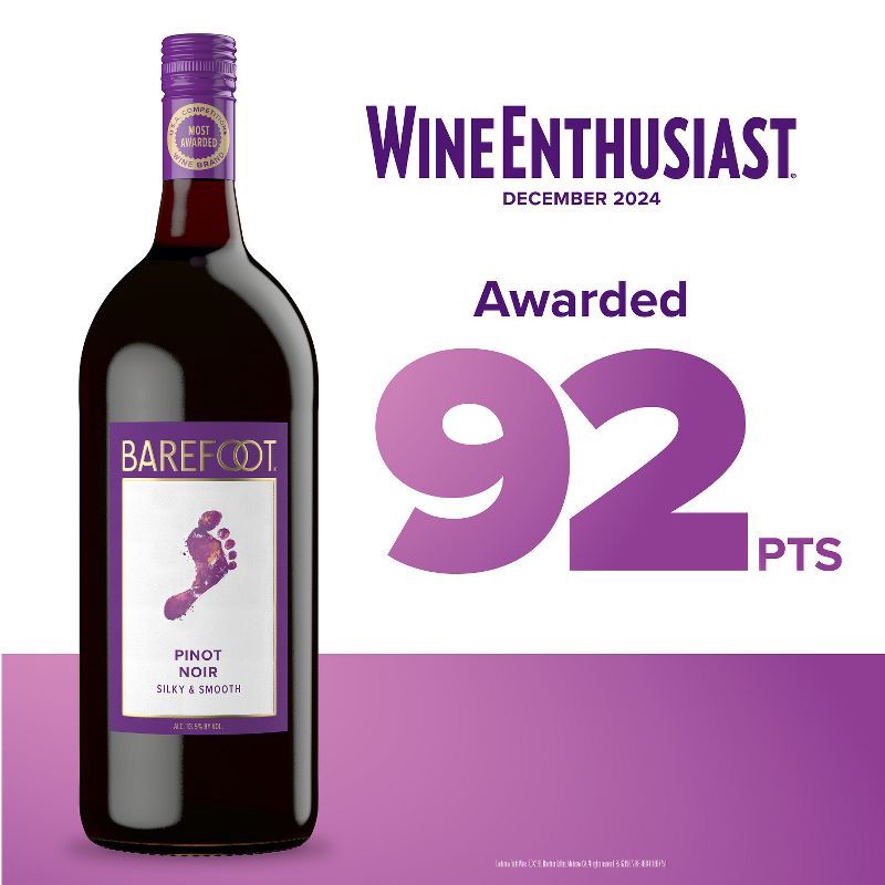 slide 4 of 7, Barefoot Cellars Pinot Noir Red Wine - 1.5L Bottle, 1.5 liter
