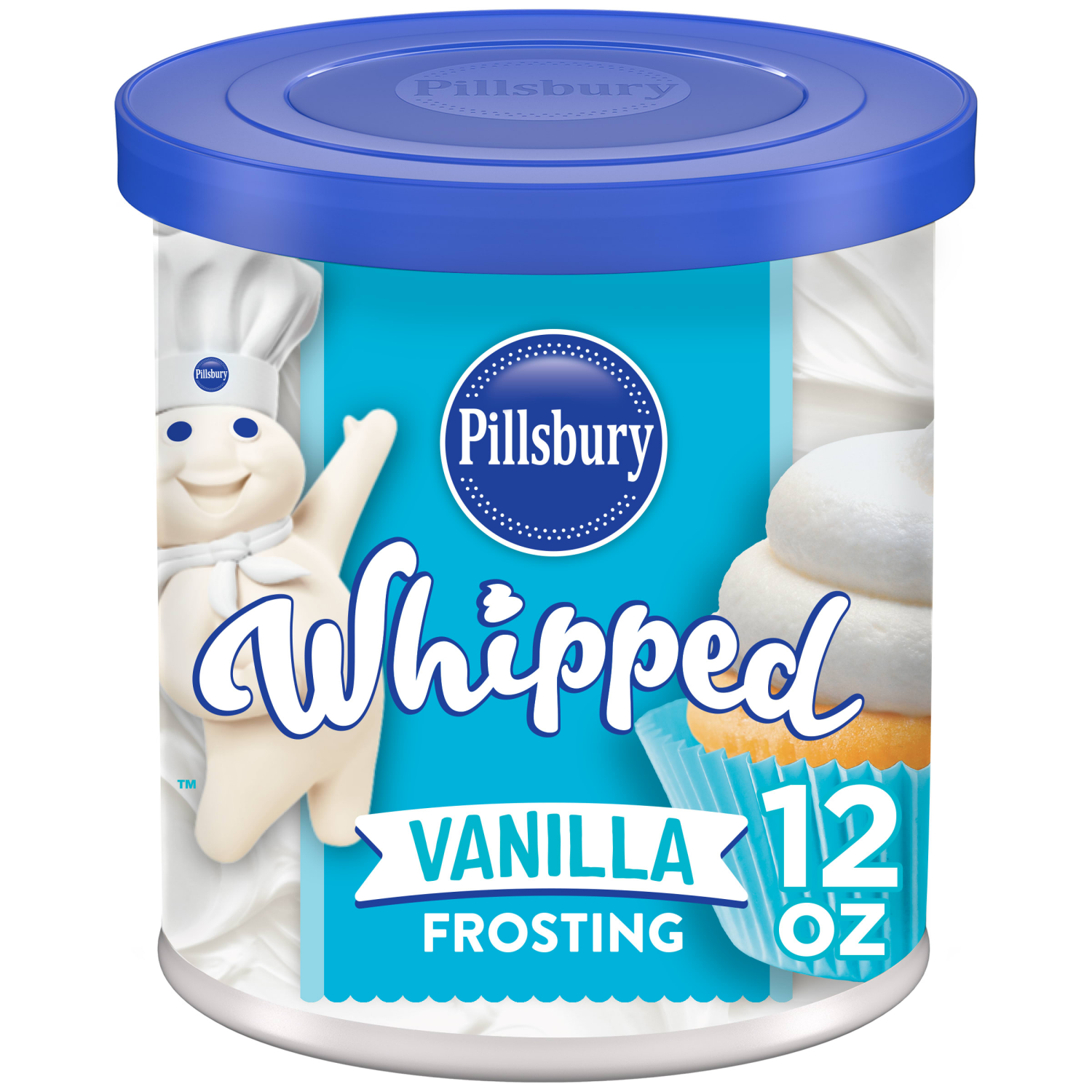 slide 1 of 8, Pillsbury Whipped Vanilla Frosting 12 oz, 12 oz