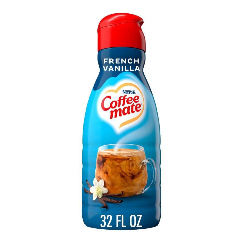 slide 1 of 8, Coffee mate French Vanilla Coffee Creamer - 32 fl oz (1qt), 32 fl oz, 1 qt