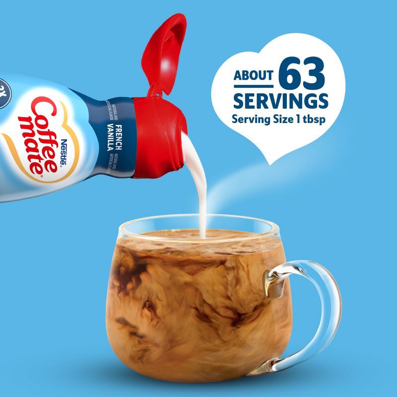 slide 4 of 8, Coffee mate French Vanilla Coffee Creamer - 32 fl oz (1qt), 32 fl oz, 1 qt