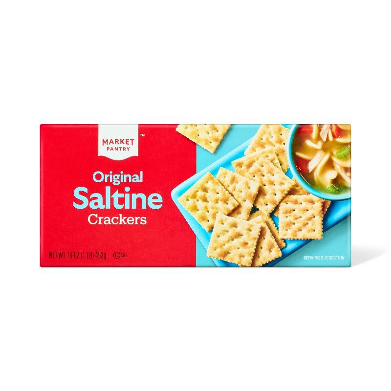 slide 1 of 3, Saltine Crackers - 16oz - Market Pantry™, 16 oz