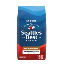 Seattle's Best Coffee Breakfast Blend Medium Roast Ground Coffee, 12-Ounce Bag