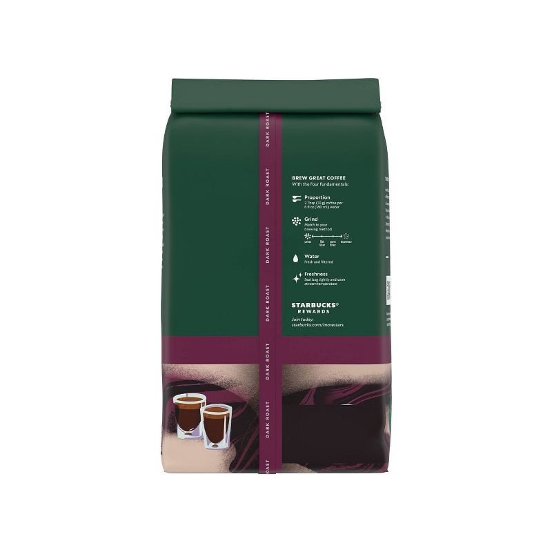 slide 5 of 5, Starbucks Espresso Roast Dark Roast Whole Bean Coffee - 12oz, 12 oz