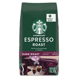Starbucks Espresso Roast Dark Roast Whole Bean Coffee - 12oz