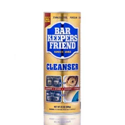 Bar Keepers Friend Bleach & Phosphate Free, Multipurpose Household Cleanser & Polish for Kitchen, Bath, Cookware & Outdoors - 21oz