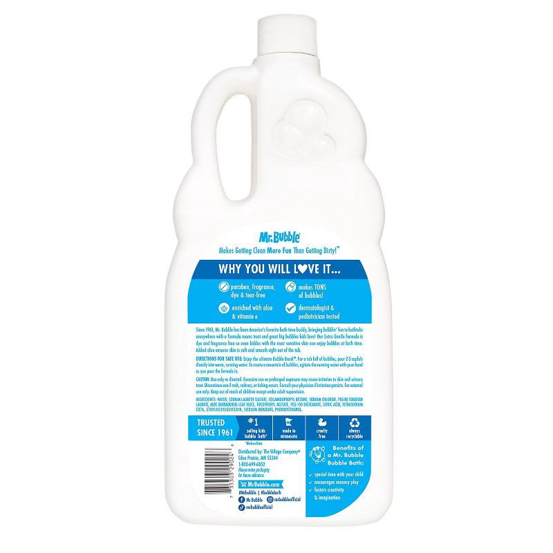 slide 2 of 4, Mr. Bubble Extra Gentle Dye & Fragrance Free Bubble Bath 36-oz, 1 ct