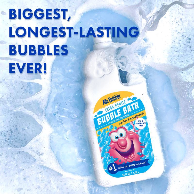slide 5 of 12, Mr. Bubble Extra Gentle Dye & Fragrance Free Bubble Bath 36-oz, 1 ct