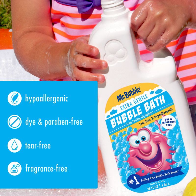 slide 8 of 12, Mr. Bubble Extra Gentle Dye & Fragrance Free Bubble Bath 36-oz, 1 ct