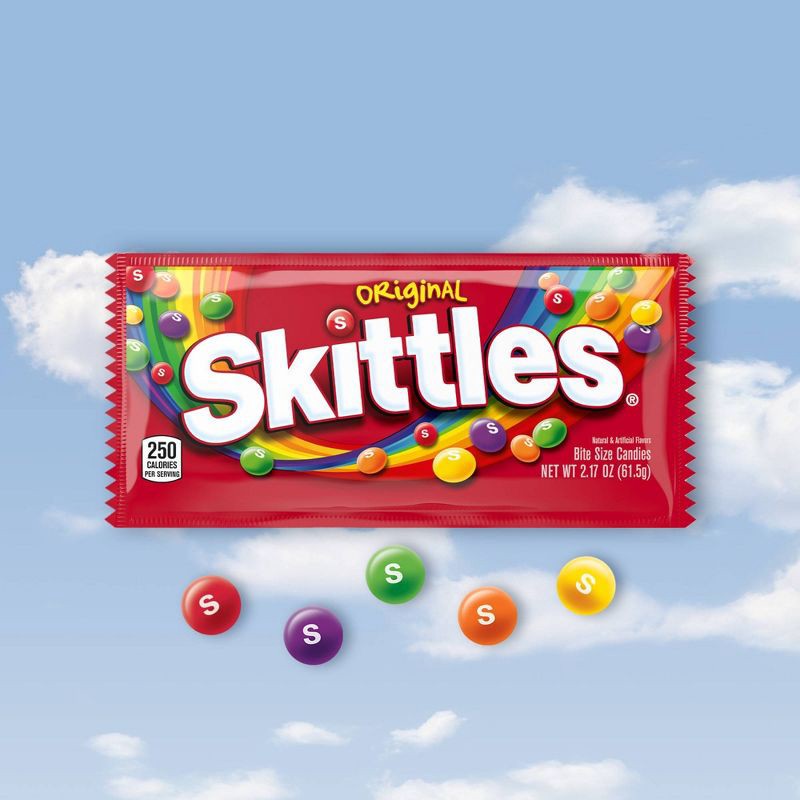 slide 3 of 8, Starburst Skittles Original Chewy Candies, Full Size Fruit Candy Bag - 2.17oz, 2.17 oz