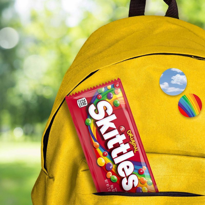 slide 4 of 8, Starburst Skittles Original Chewy Candies, Full Size Fruit Candy Bag - 2.17oz, 2.17 oz