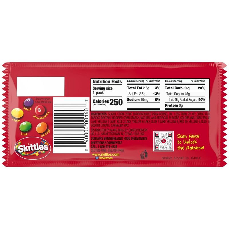 slide 8 of 8, Starburst Skittles Original Chewy Candies, Full Size Fruit Candy Bag - 2.17oz, 2.17 oz