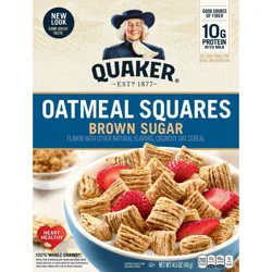 Quaker Oatmeal Squares Brown Sugar Breakfast Cereal - 14.5oz
