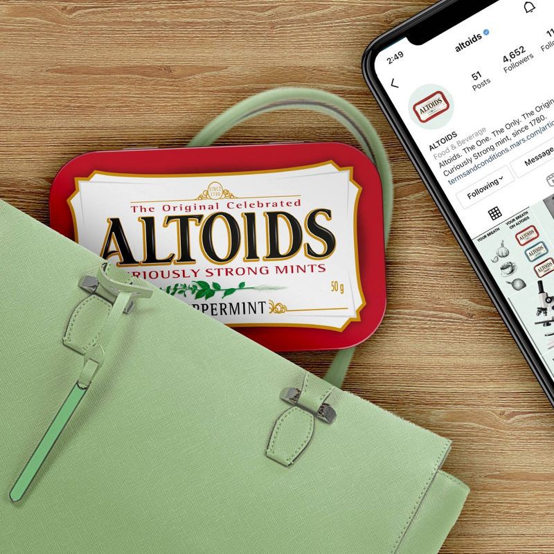 slide 6 of 8, Altoids Peppermint Mint Candies Breath Mints - 1.7oz, 1.7 oz