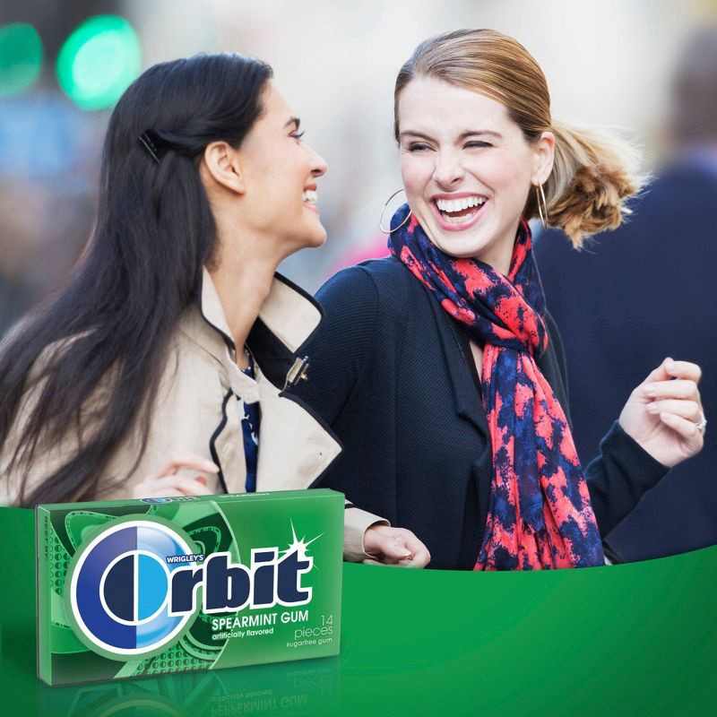 slide 4 of 9, Orbit Spearmint Sugar-Free Chewing Gum Single Pack -14ct, 14 ct
