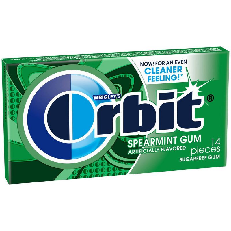 slide 8 of 9, Orbit Spearmint Sugar-Free Chewing Gum Single Pack -14ct, 14 ct