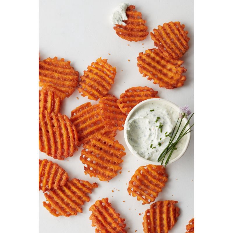 slide 2 of 4, Alexia Frozen Waffle Cut Sweet Potato Seasoned Fries - 20oz, 20 oz