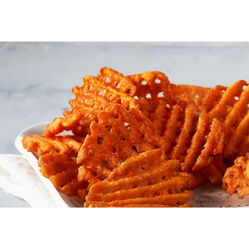 slide 4 of 4, Alexia Frozen Waffle Cut Sweet Potato Seasoned Fries - 20oz, 20 oz