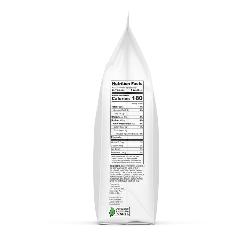 slide 8 of 8, Alexia Frozen Waffle Cut Sweet Potato Seasoned Vegan Fries - 20oz, 20 oz