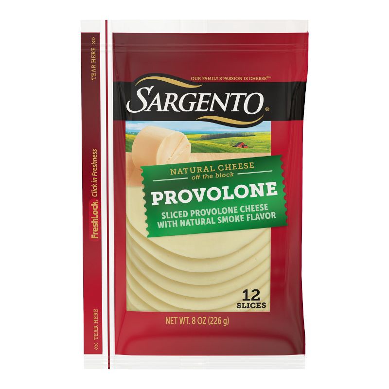 slide 1 of 8, Sargento Natural Provolone Sliced Cheese - 8oz/12 slices, 8 oz