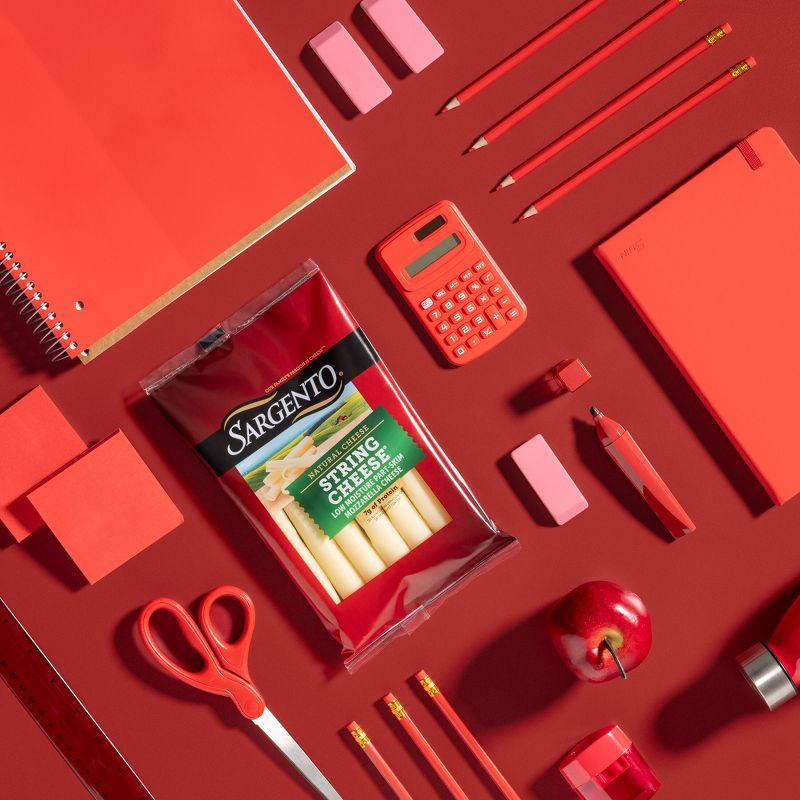 slide 2 of 8, Sargento Natural Mozzarella String Cheese - 12oz/12ct, 12 ct; 12 oz