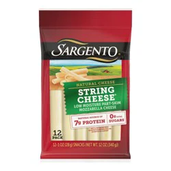 Sargento Natural Mozzarella String Cheese - 12oz/12ct