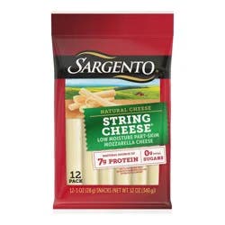 Sargento Natural Mozzarella String Cheese - 12oz/12ct
