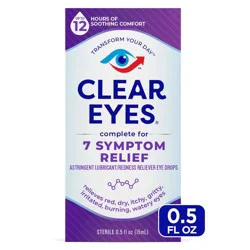 Clear Eyes Complete 7 Symptom Relief Eye Drops, Multi-Symptom Relief - 0.5 fl oz