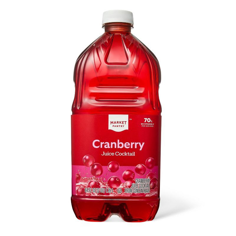 slide 1 of 4, Cranberry Juice Cocktail - 64 fl oz Bottle - Market Pantry™, 64 fl oz