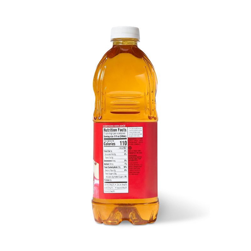 slide 2 of 3, 100% Apple Juice - 64 fl oz Bottle - Market Pantry™, 64 fl oz