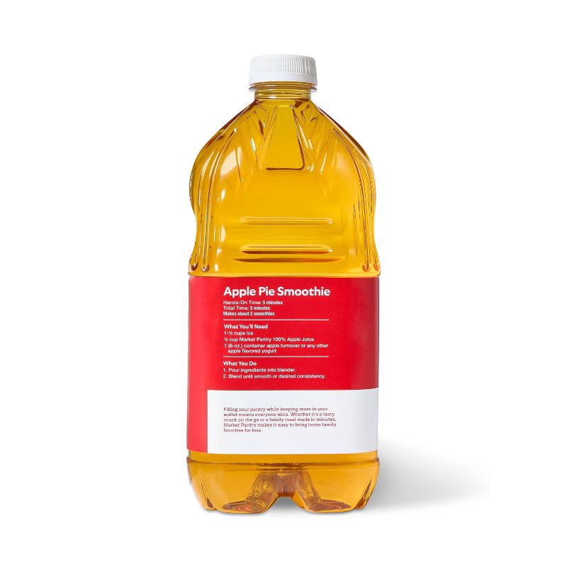 slide 2 of 3, 100% Apple Juice - 64 fl oz Bottle - Market Pantry™, 64 fl oz