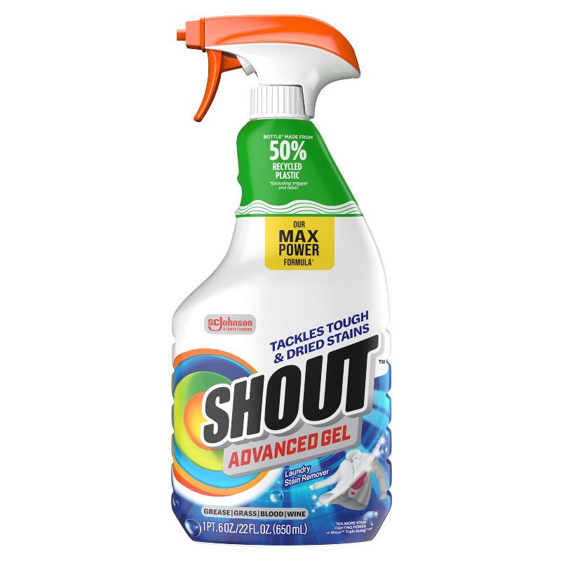 slide 4 of 13, Shout Advanced Action Gel Laundry Stain Remover Spray - 22 fl oz, 22 fl oz