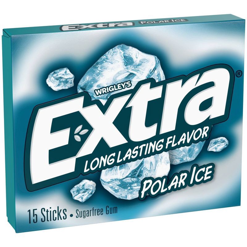 slide 7 of 8, Extra Polar Ice Sugarfree Mint Chewing Gum - 15ct, 15 ct