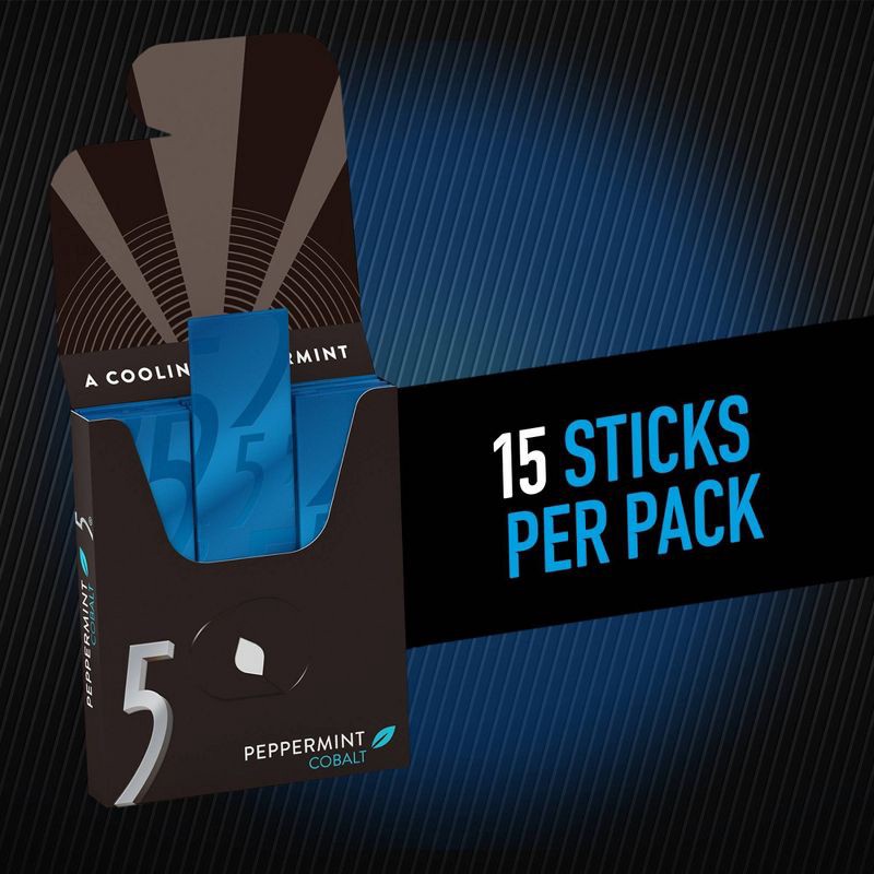 slide 4 of 10, 5 Gum Peppermint Cobalt Sugar-Free Gum - 15ct, 15 ct