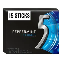 5 Gum Peppermint Cobalt Sugar-Free Gum - 15ct