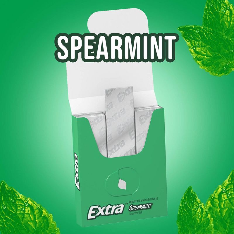 slide 2 of 7, Extra Spearmint Sugarfree Chewing Gum - 15ct, 15 ct