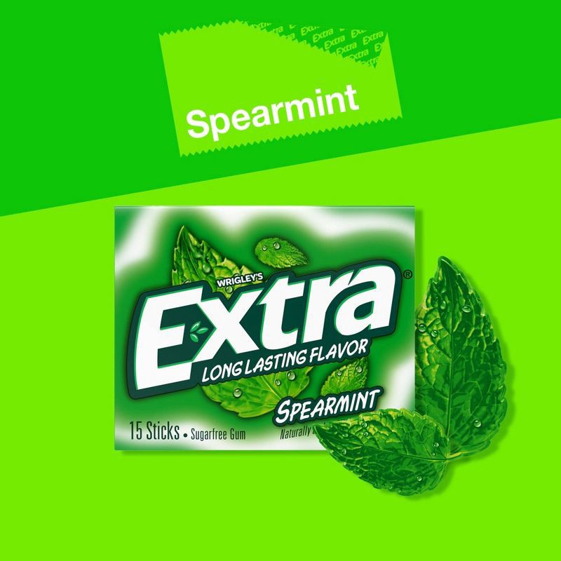 slide 3 of 8, Extra Spearmint Sugar-Free Chewing Gum - 15ct, 15 ct