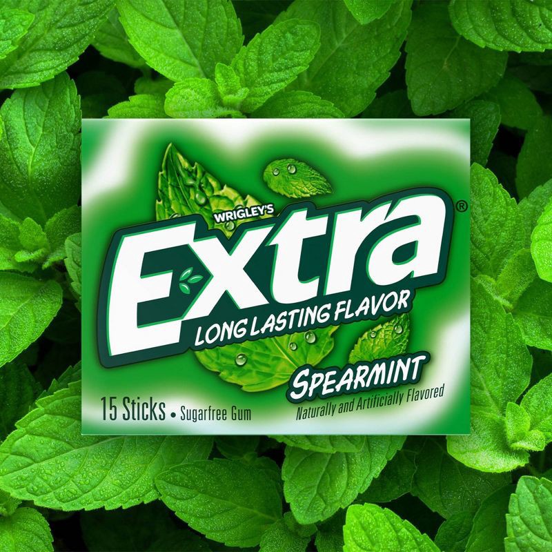 slide 4 of 10, Extra Spearmint Sugar-Free Chewing Gum - 15ct, 15 ct