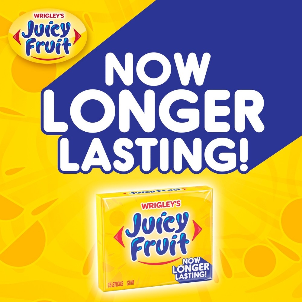 slide 4 of 4, Juicy Fruit Original Chewing Gum Single Pack, 15 ct