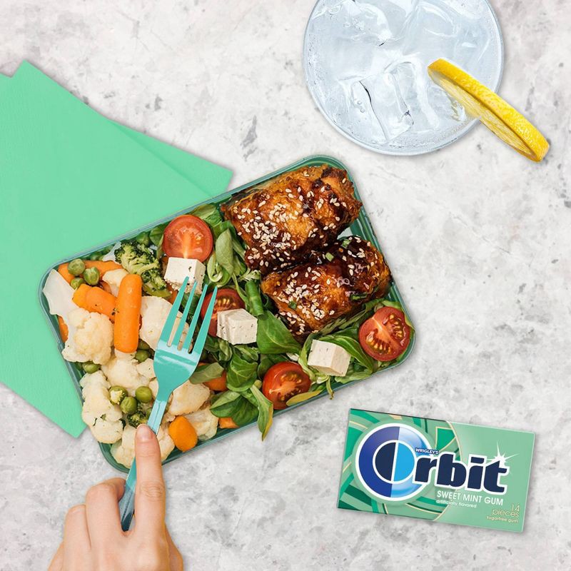 slide 6 of 8, Orbit Sugar-Free Sweet Mint Chewing Gum Single Pack - 14ct, 14 ct