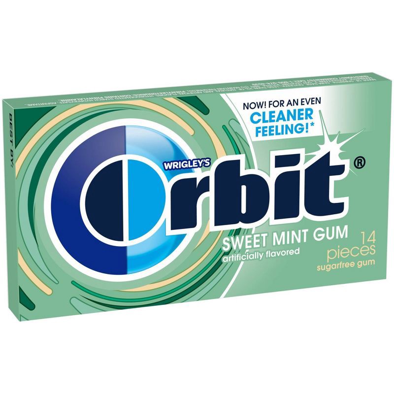 slide 7 of 8, Orbit Sugar-Free Sweet Mint Chewing Gum Single Pack - 14ct, 14 ct