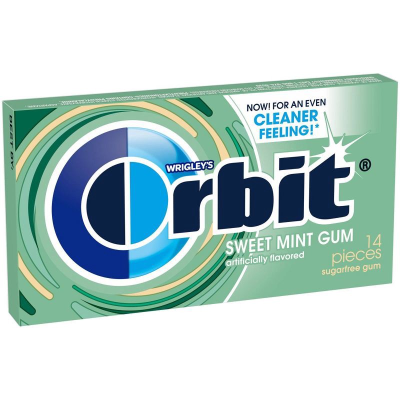 slide 7 of 8, Orbit Sugar Free Sweet Mint Chewing Gum Single Pack - 14 Piece, 14 ct