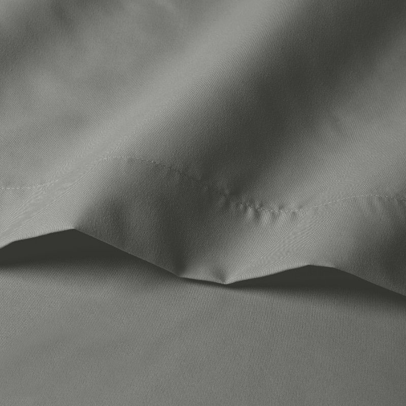 slide 3 of 4, Full Microfiber Sheet Set Gray - Room Essentials™: Polyester, Peached Finish, OEKO-TEX Certified, 4-Piece, 1 ct