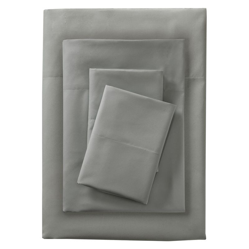 slide 1 of 4, Full Microfiber Sheet Set Gray - Room Essentials™: Polyester, Peached Finish, OEKO-TEX Certified, 4-Piece, 1 ct