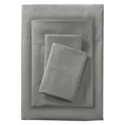 Full Microfiber Sheet Set Gray - Room Essentials™: Polyester, Peached Finish, OEKO-TEX Certified, 4-Piece
