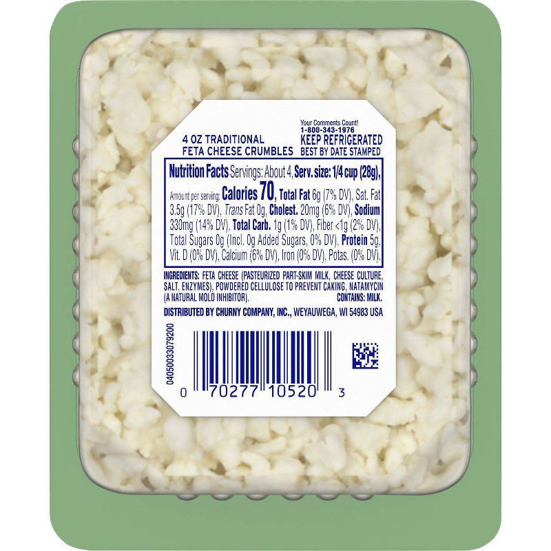 slide 3 of 7, Athenos Crumbled Traditional Feta Cheese - 4oz, 4 oz