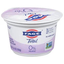 FAGE Total 0% Milkfat Plain Greek Yogurt - 16g Protein 5.3oz