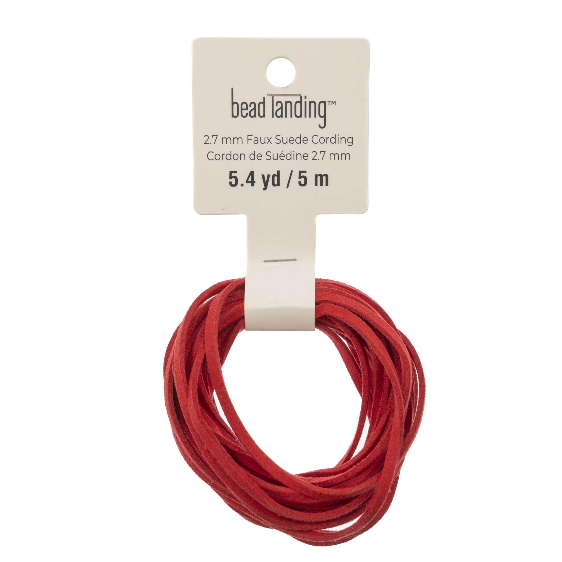 slide 3 of 3, 2.7mm Faux Suede Cording Bead Landing, 2.7mm