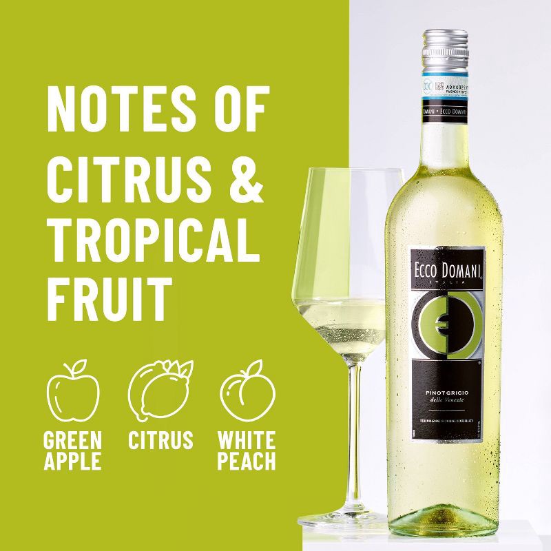 slide 3 of 9, Ecco Domani Italian Pinot Grigio White Wine - 750ml Bottle, 750 ml